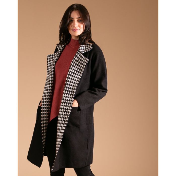 Black Dogtooth Coatigan - Image 2