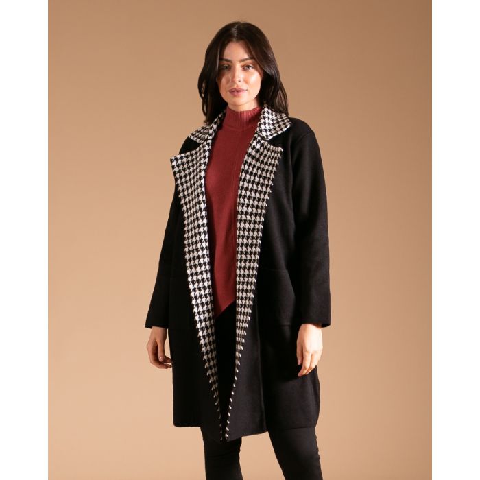 Black Dogtooth Coatigan - Image 3