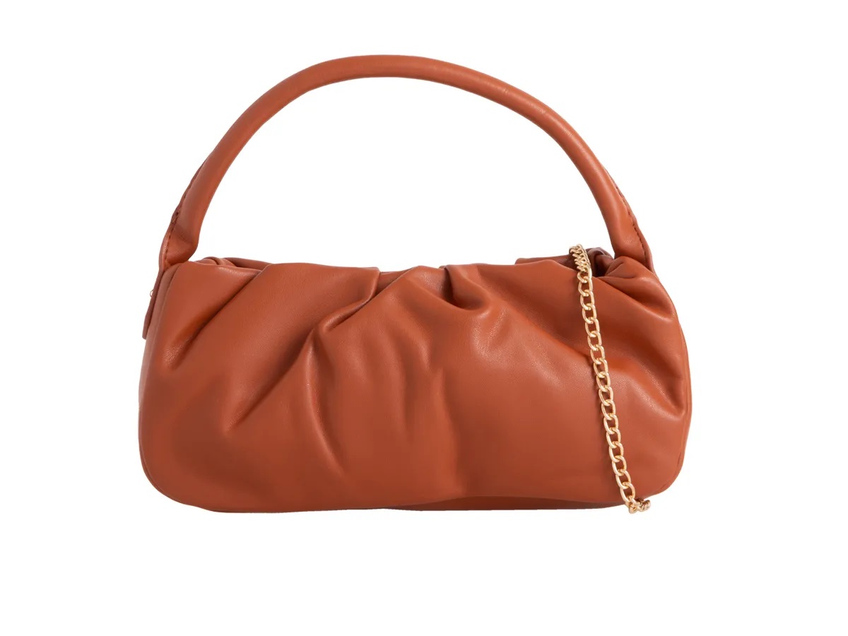 Small Handled Rouched Clutch Bag - Image 3