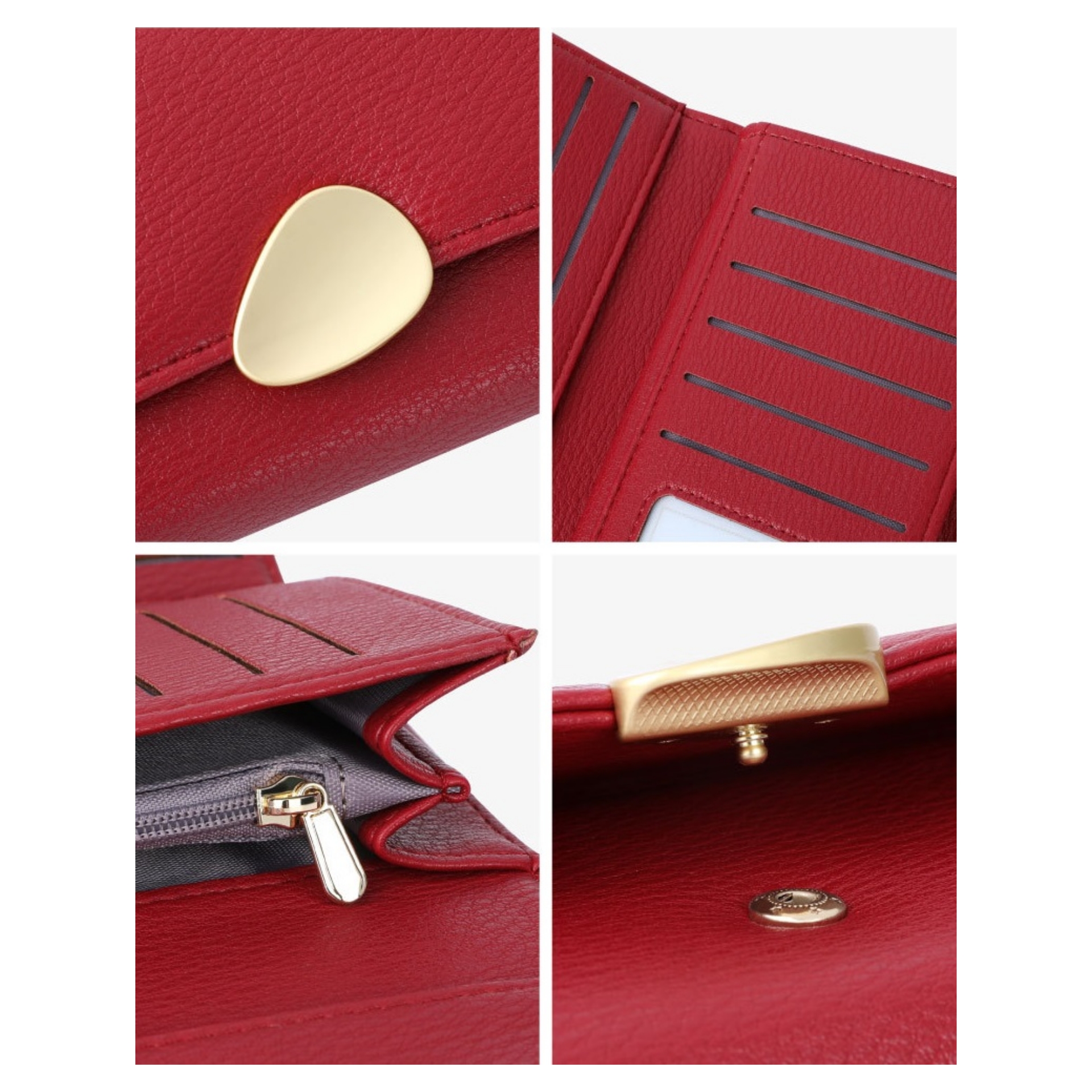 Classic Long Purse with Gold Detail - Image 5