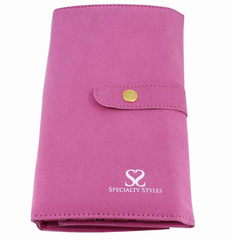 Pink Velvet Jewellery Travel Case - Image 4