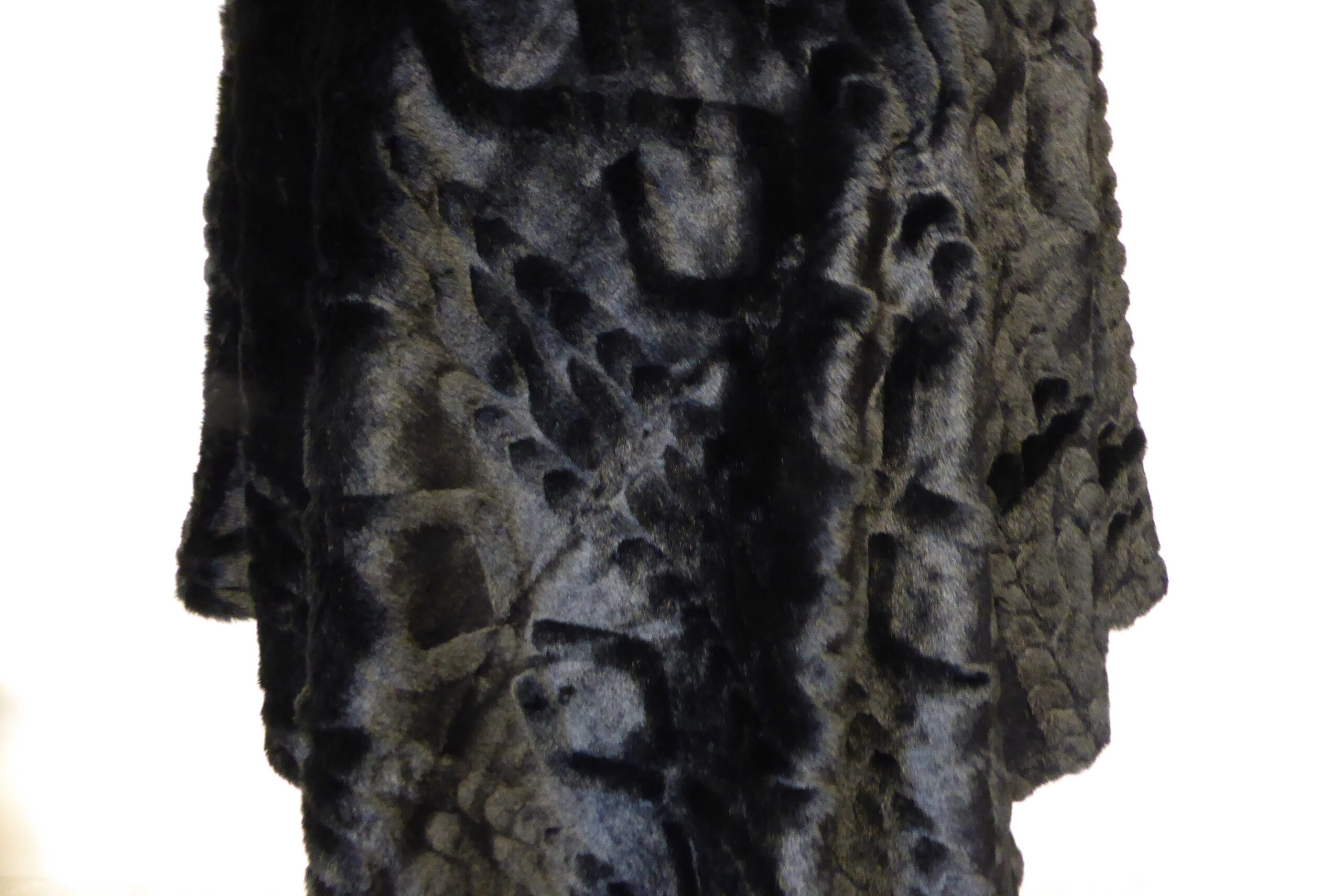Black Super Soft Embossed Poncho - Image 3