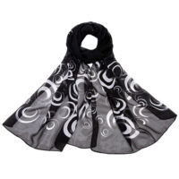 Circle Print Chiffon Scarves