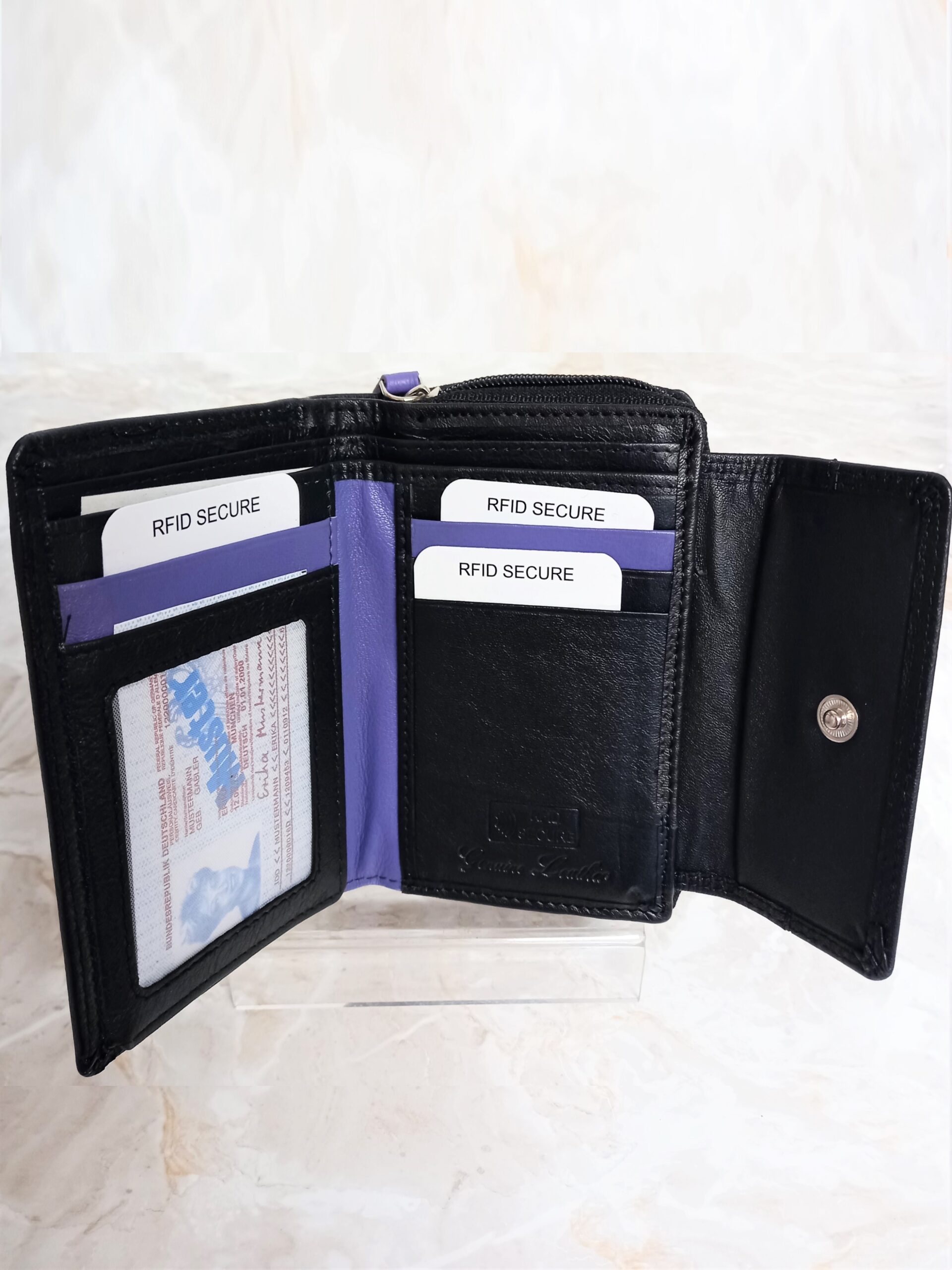 Medium Leather RFID Purse EB-36C - Image 12
