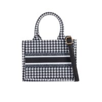 Small Dogtooth Canvas Tote Bag