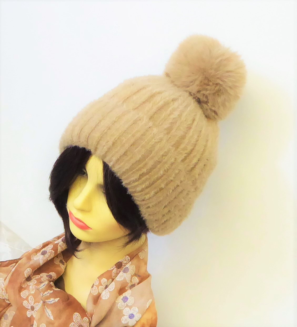 Supersoft Fluffy Pompom Hat - Image 8