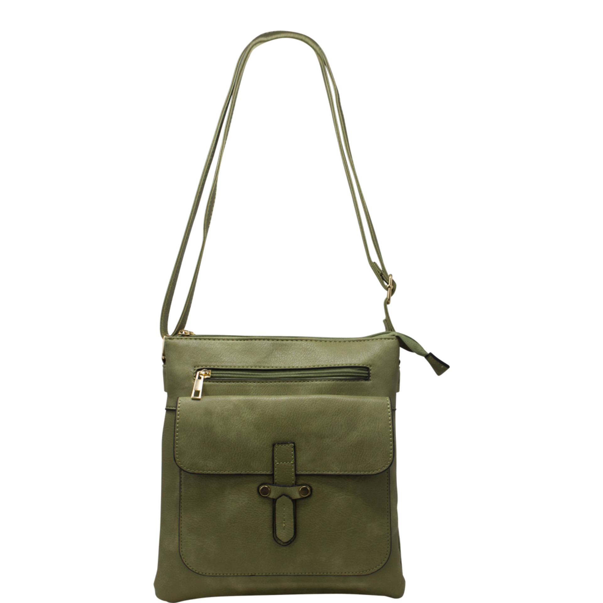 Front Buckled Pocket Crossbody Bag - Image 8