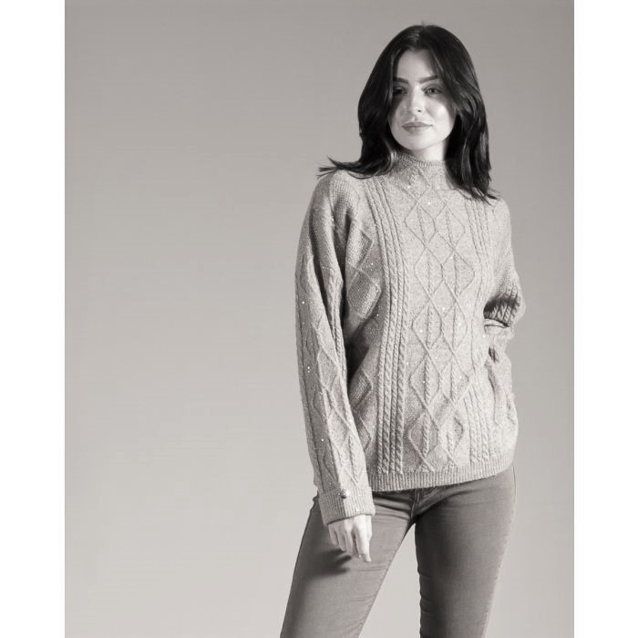Grey Sequin Knit Jumper - Image 3