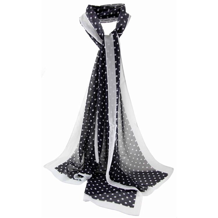 Small Polka Dot Chiffon Scarves - Image 3