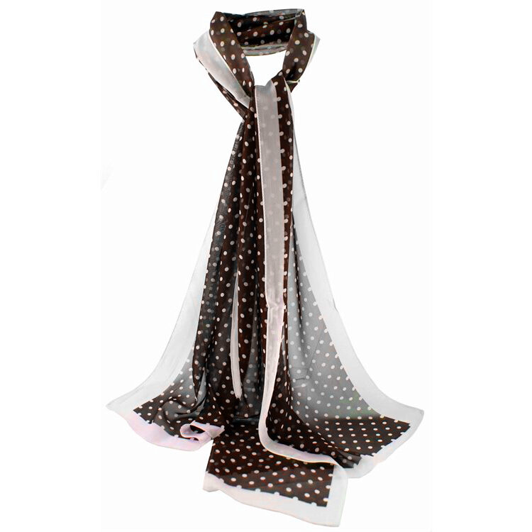 Small Polka Dot Chiffon Scarves - Image 5