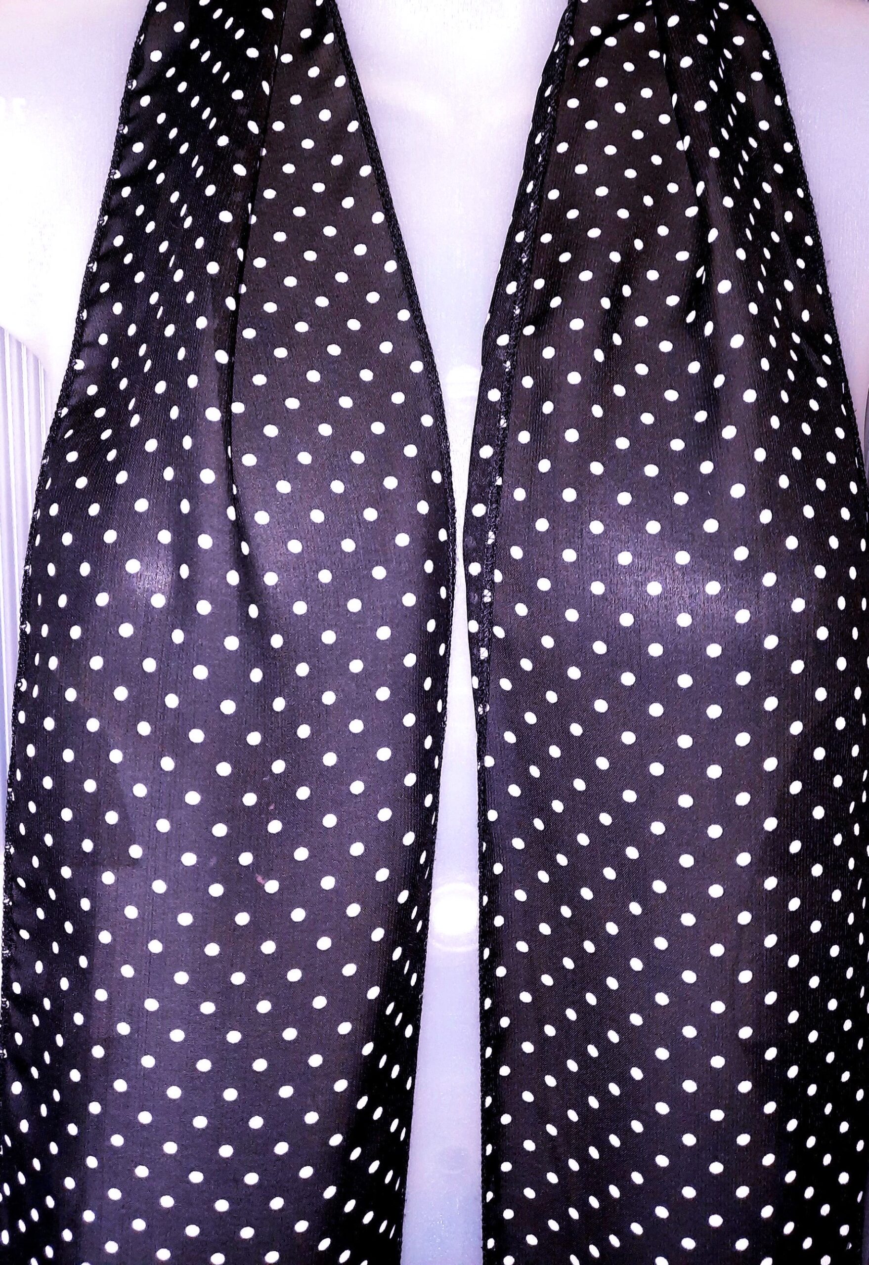 Small Polka Dot Chiffon Scarves - Image 9