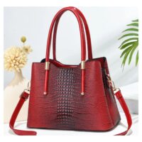 Classic Faux Croc Handbag