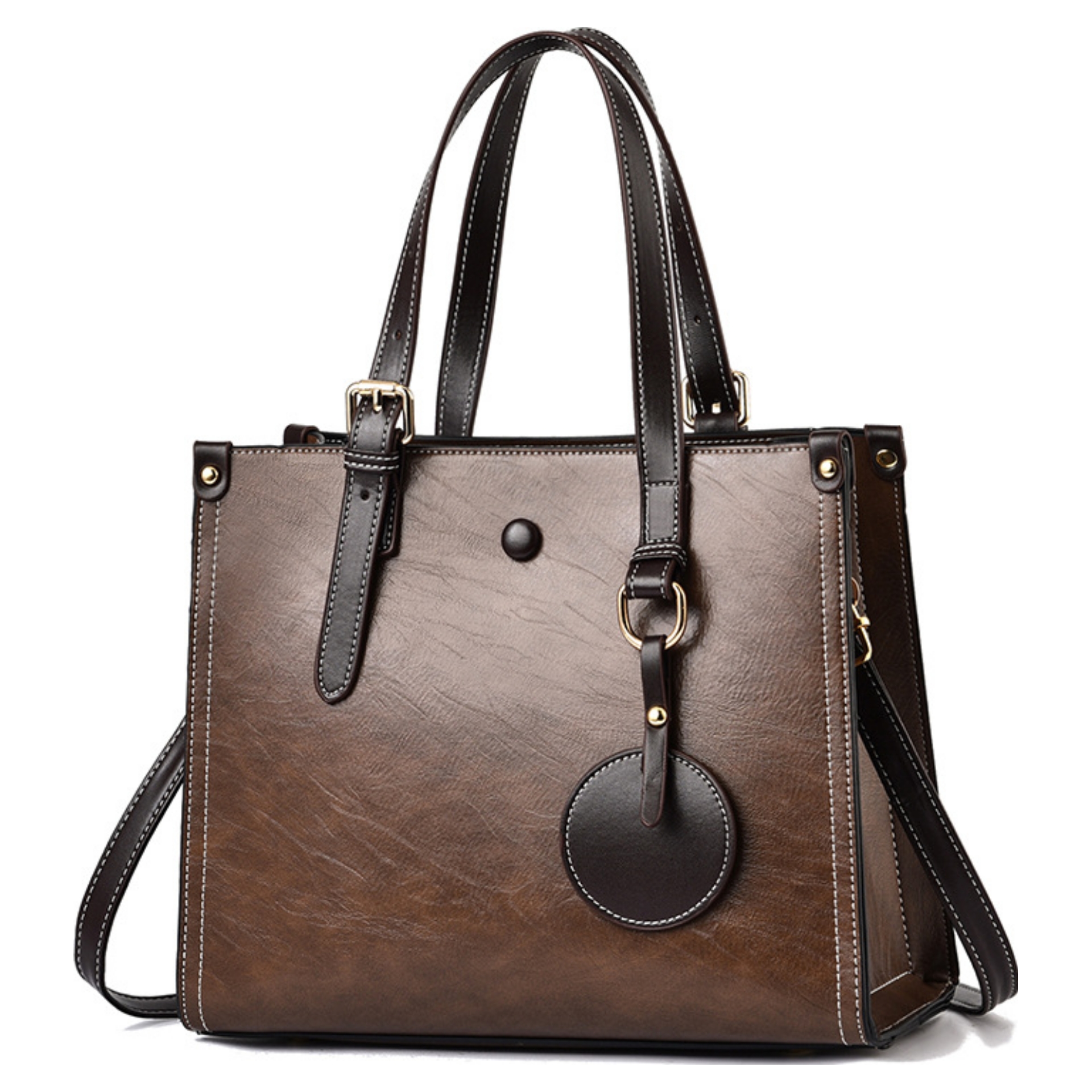 Two Tone Medium Tote Bag - Image 8