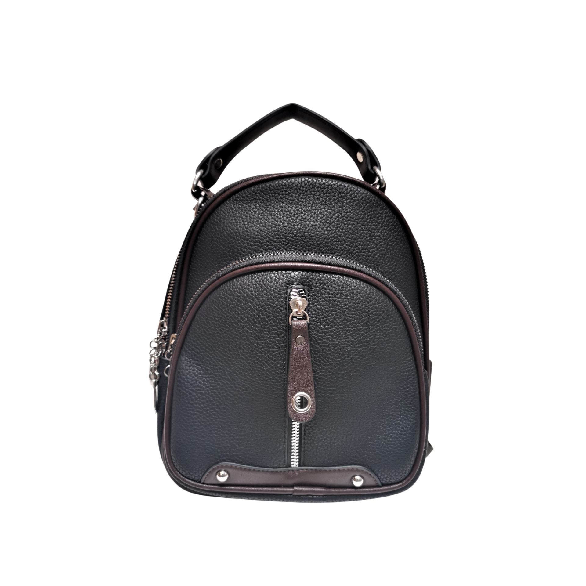 Small Backpack with Double Zippers - Image 3