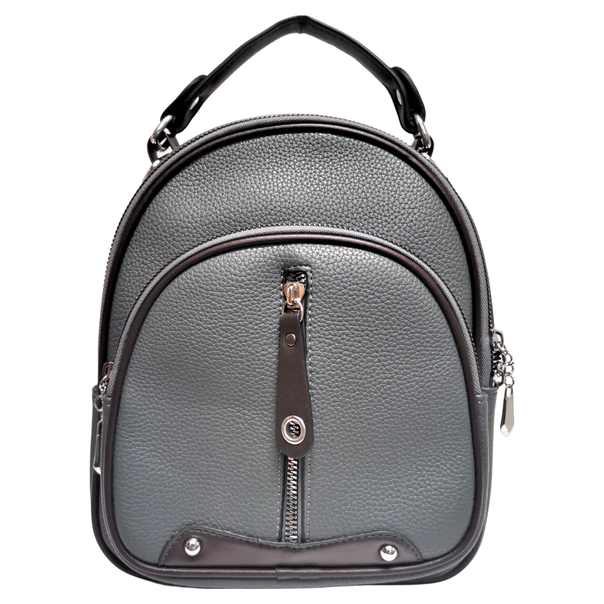 Small Backpack with Double Zippers - Image 5