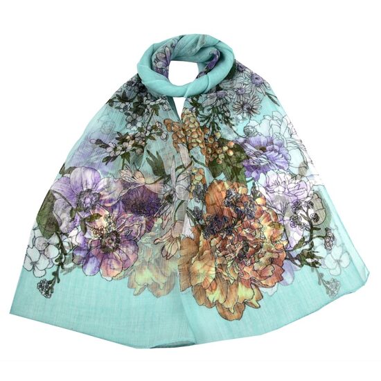 Floral Chiffon Scarves