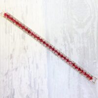 Pink Diamante Sparkle Silver Bracelet