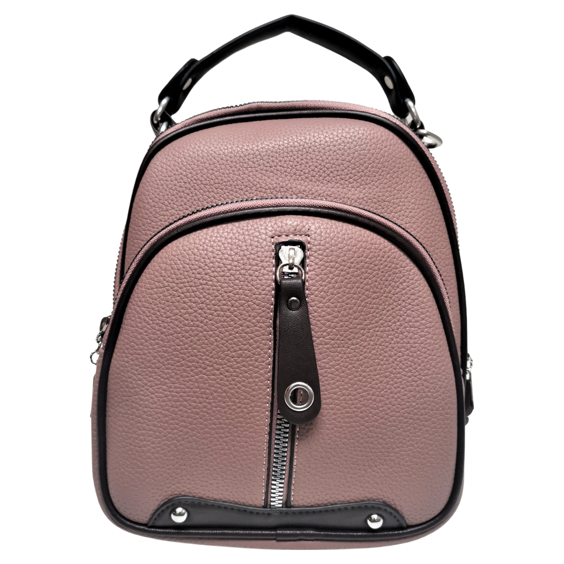 Small Backpack with Double Zippers - Image 6