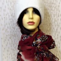 Supersoft Fluffy Diamond Ribbed Knit Hat