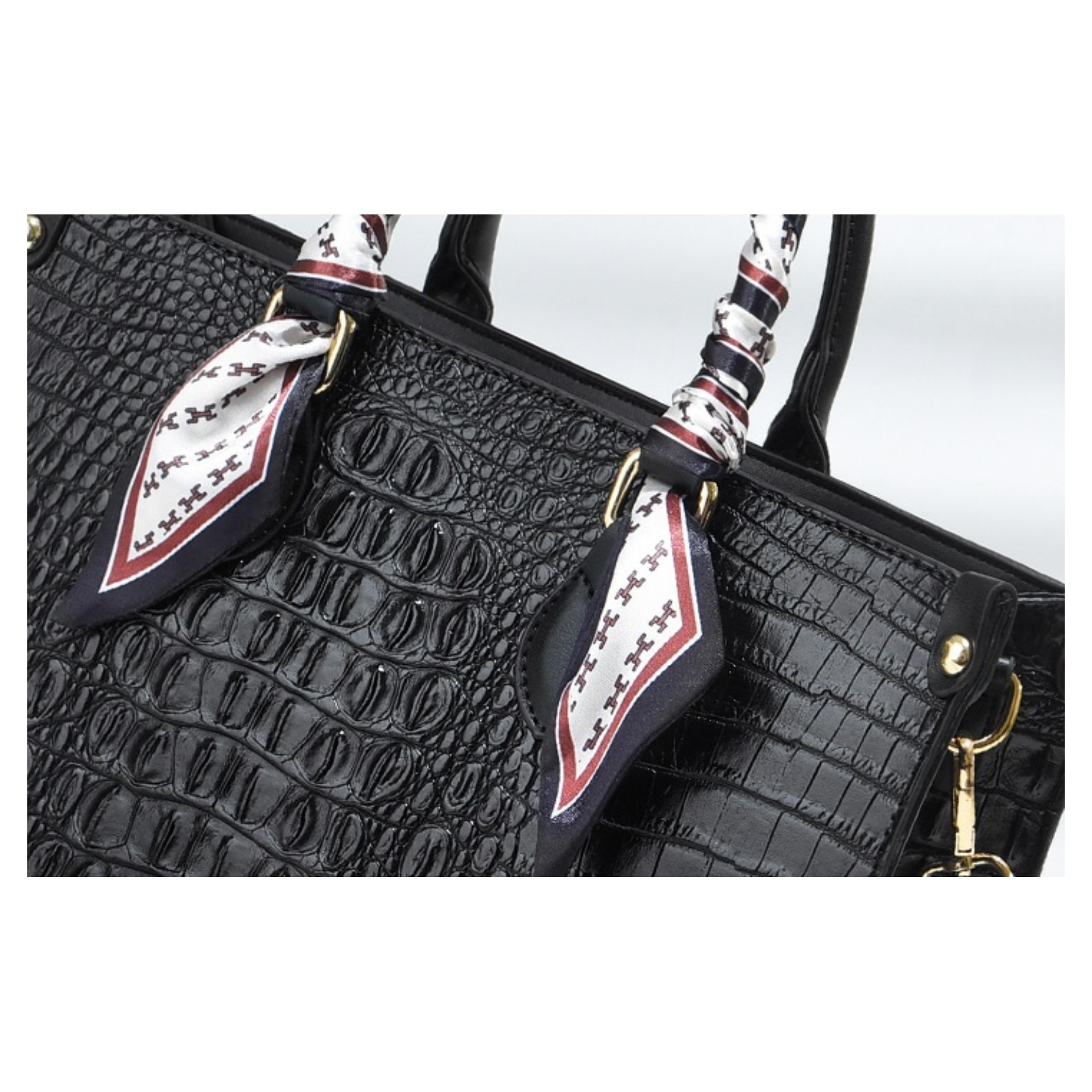 Luxury Matt Croc Tote Handbags - Image 2