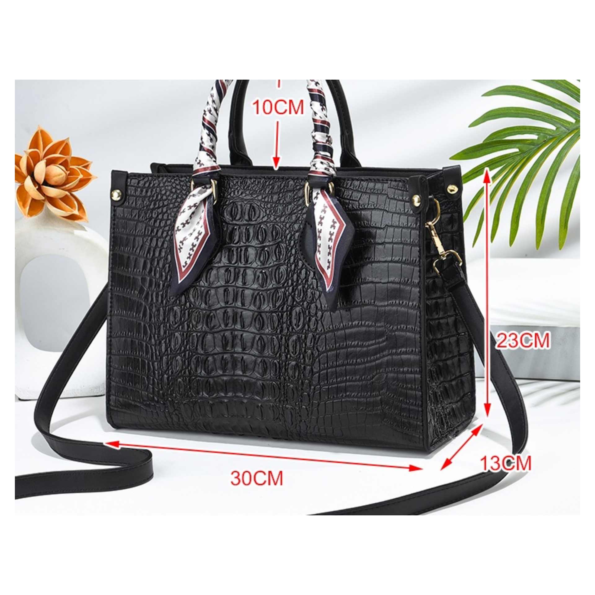 Luxury Matt Croc Tote Handbags - Image 3
