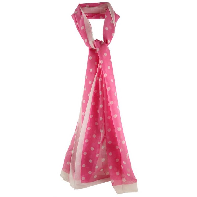 Polka Dot Print Chiffon Scarves - Image 2