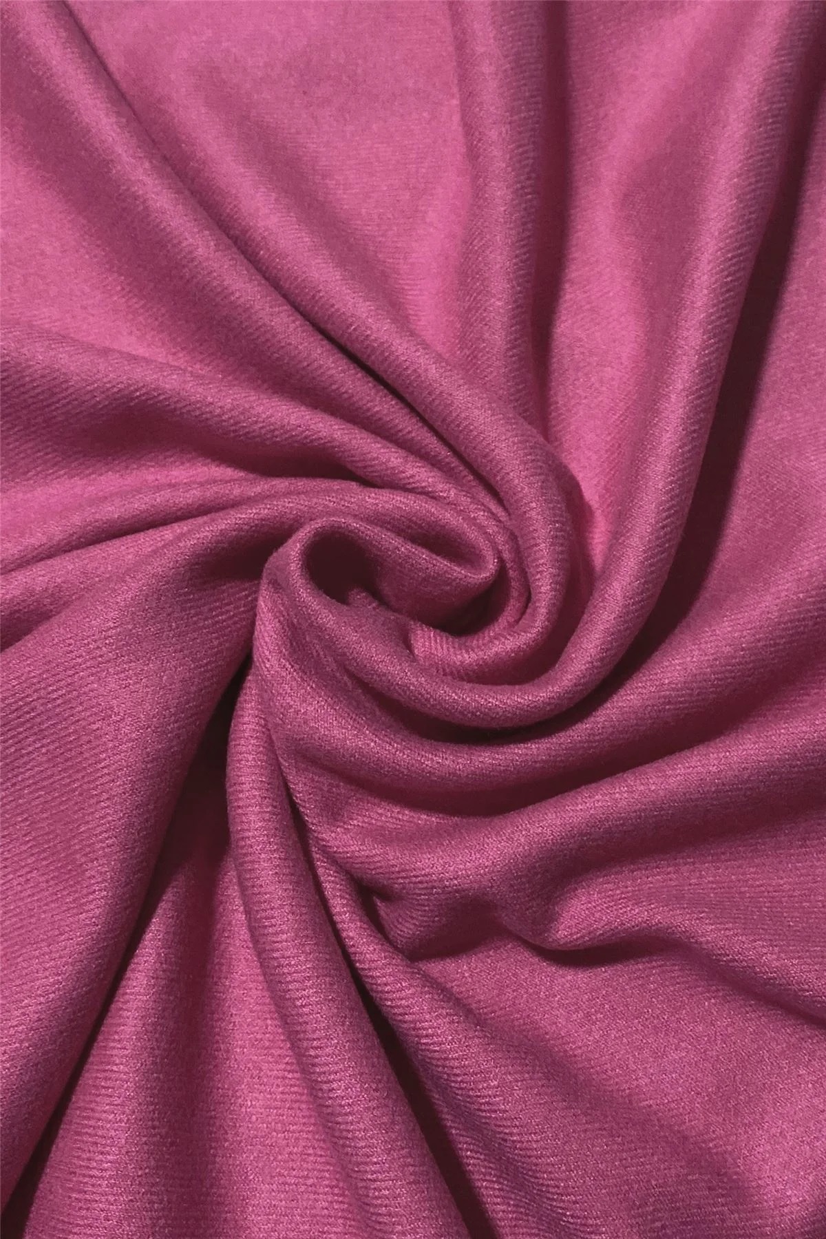 Fuschia Pink Super Soft Plain Pashmina Tassel Scarf - Image 2