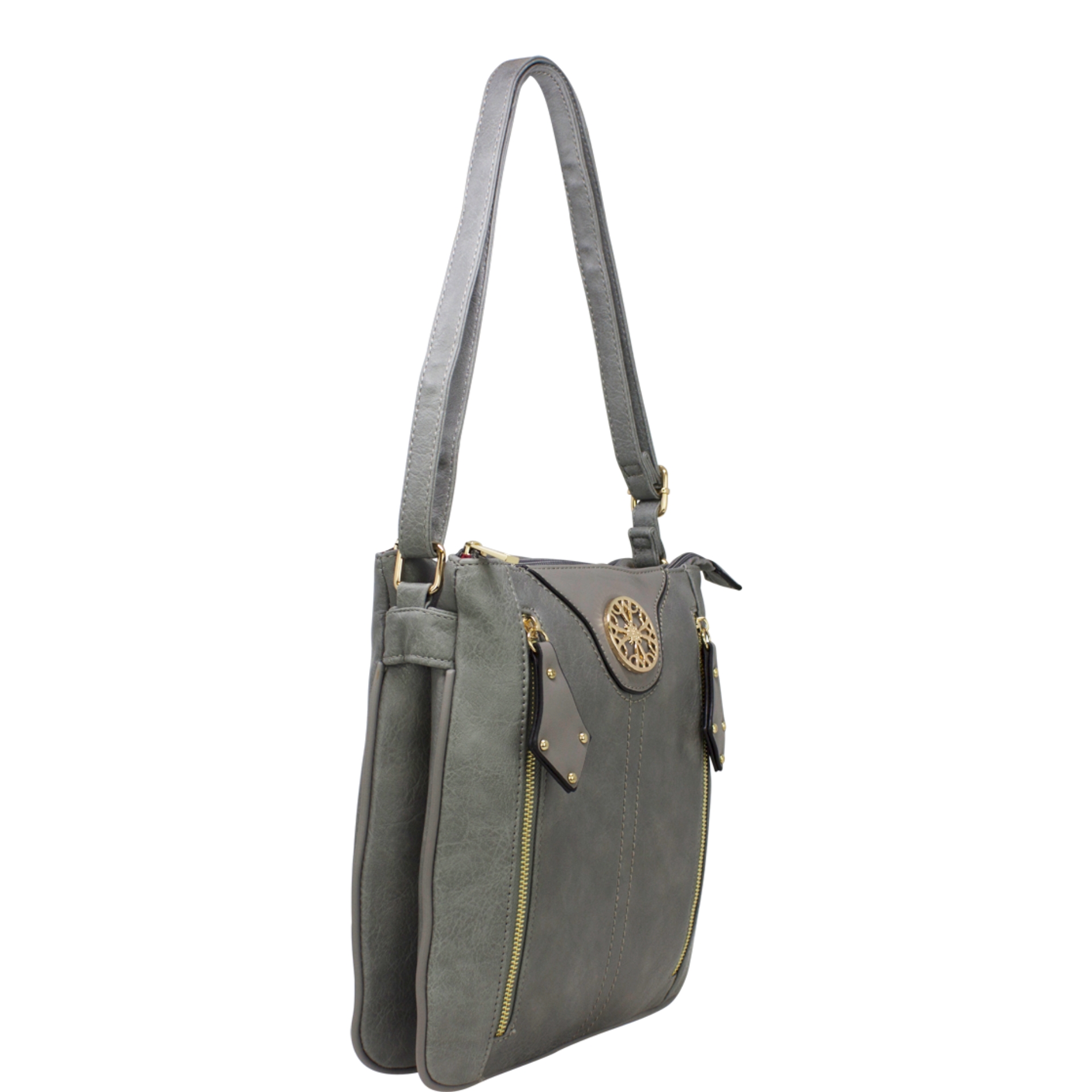 Metal Button Crossbody Bag - Image 6