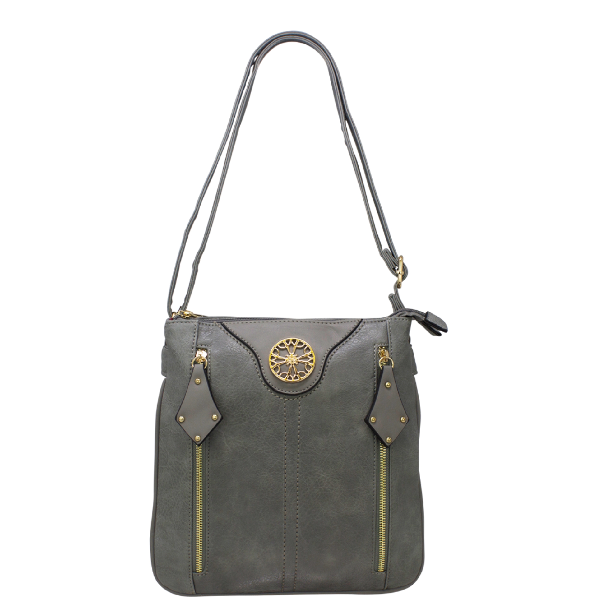 Metal Button Crossbody Bag - Image 9