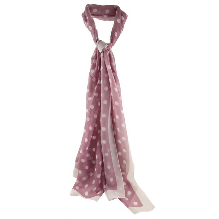 Polka Dot Print Chiffon Scarves - Image 5