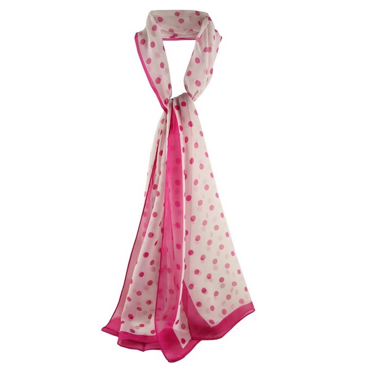 Polka Dot Print Chiffon Scarves - Image 6