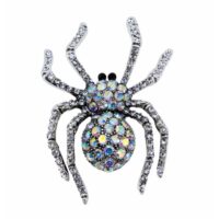 Venetti Multicoloured Diamante Spider Brooch