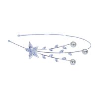 Silver Diamante Pearl Star Alice Band