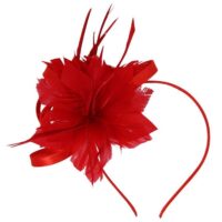 Satin & Feather Flower Fascinators