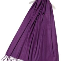 Purple Super Soft Plain Pashmina Tassel Scarf