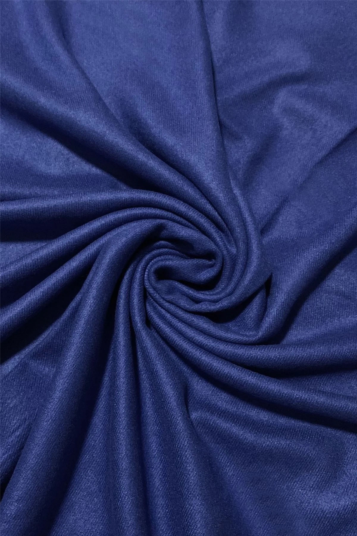 Royal Blue Super Soft Plain Pashmina Tassel Scarf - Image 2