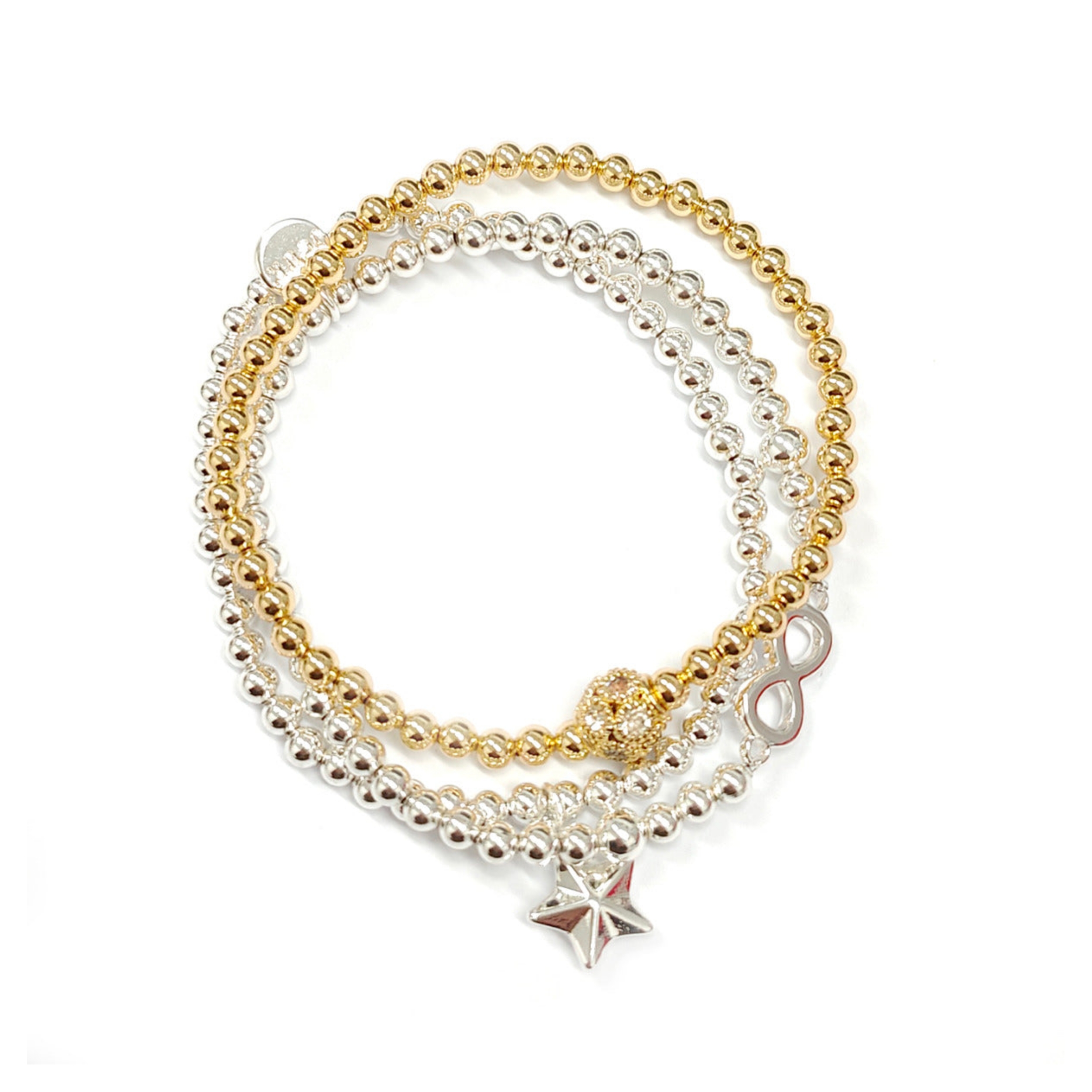 3-in-1 Duo-tone Beads Bracelet