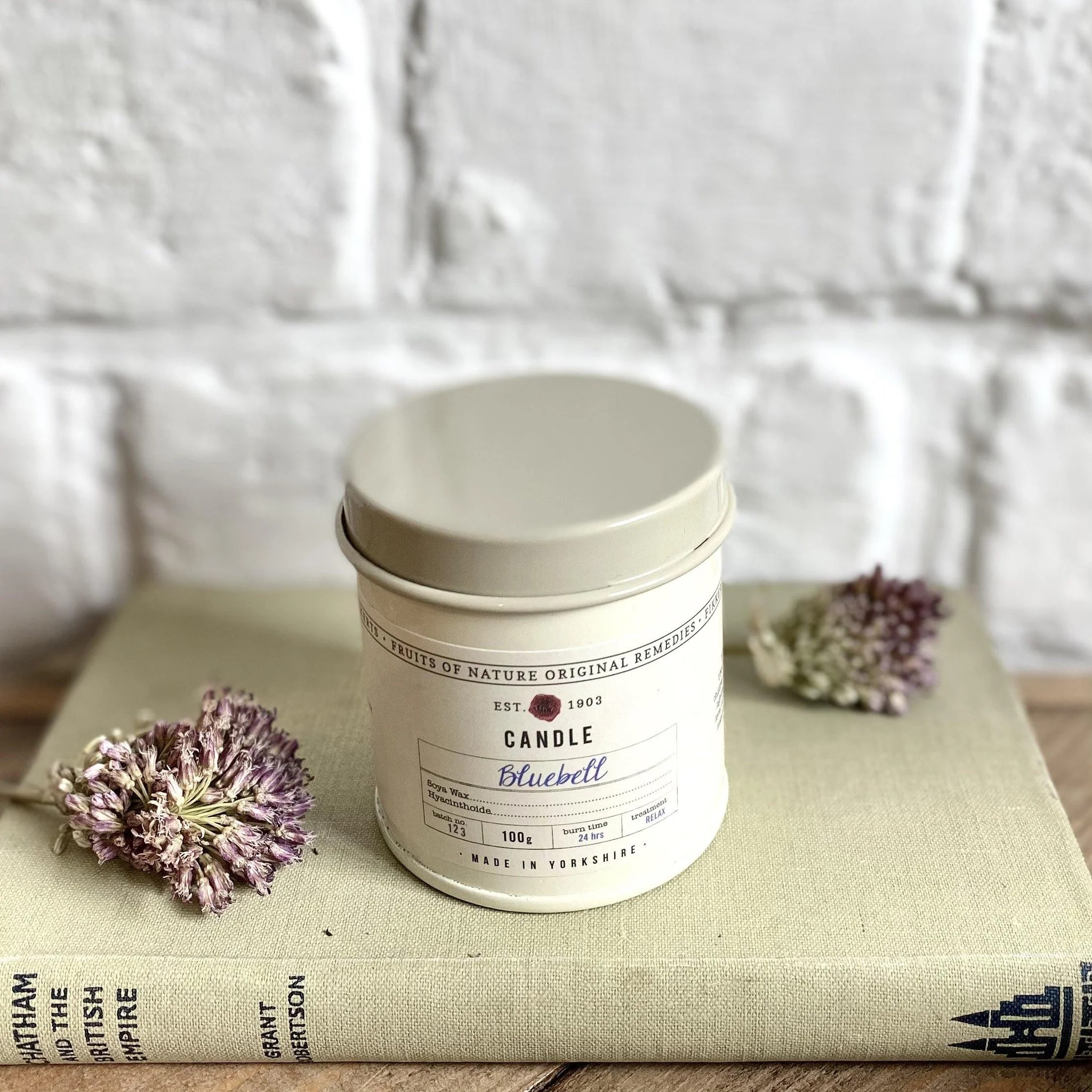 Fruits of Nature Bluebell Tin Candle
