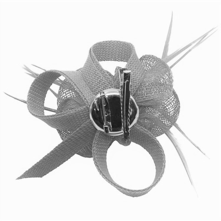Feather Flower Sinamay Fascinators - Image 3