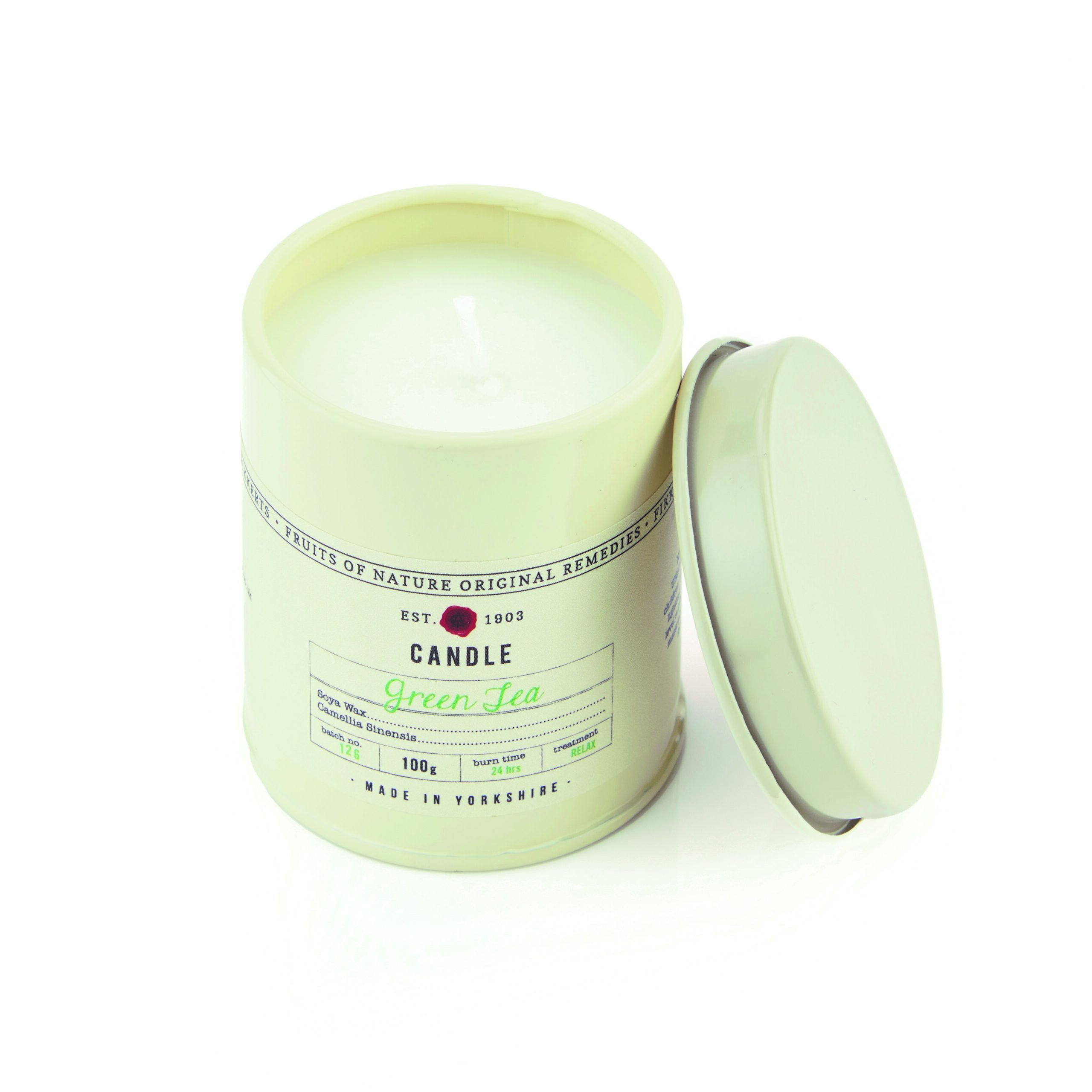 Fruits of Nature Green Tea Tin Candle