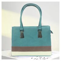 Teal Striped Tote Bag
