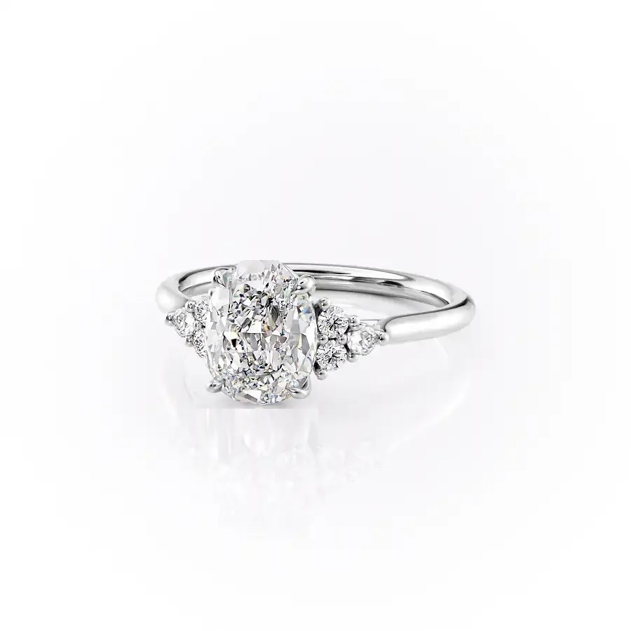 925 Silver Clear Oval Solitaire CZ Ring - Image 2
