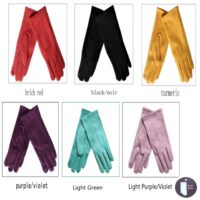 Assorted Plain Suedette Gloves
