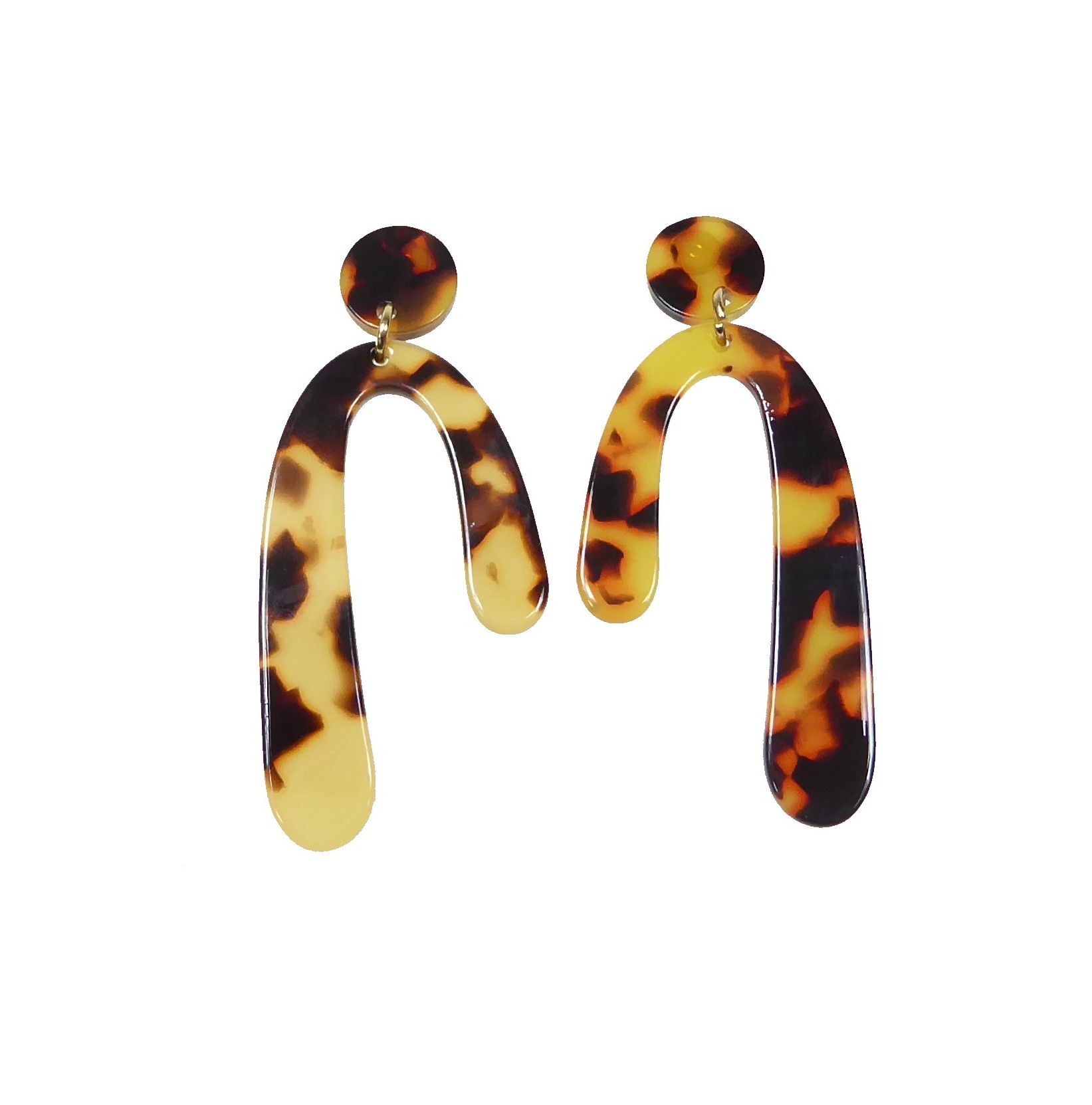 Brown Leopard Print Earrings