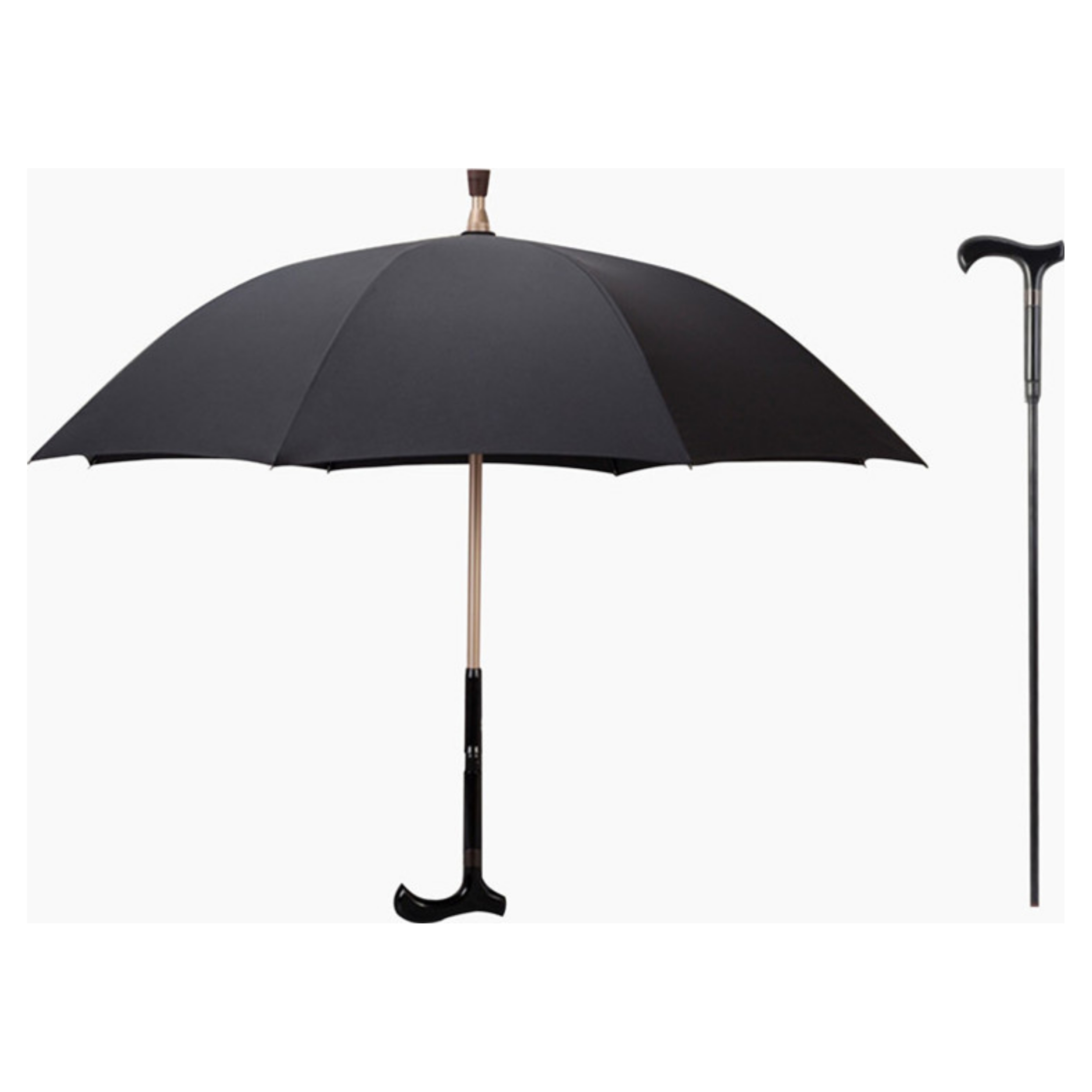Navy Blue Walking Stick Umbrella - Image 3