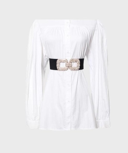 Pearl and Diamante Elasticated Belt