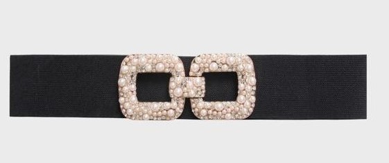 Pearl and Diamante Elasticated Belt - Image 3