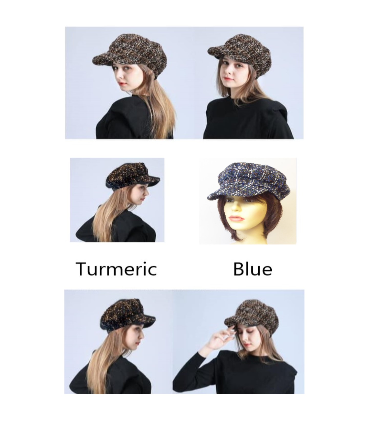 Check Baker Boy Hat