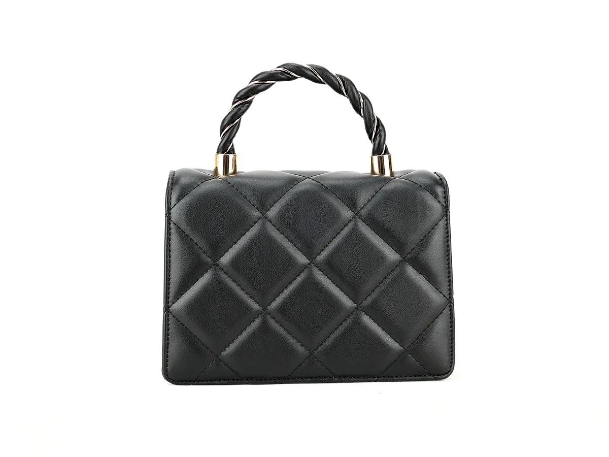 Quilted Small Top Handle Bag - Image 8