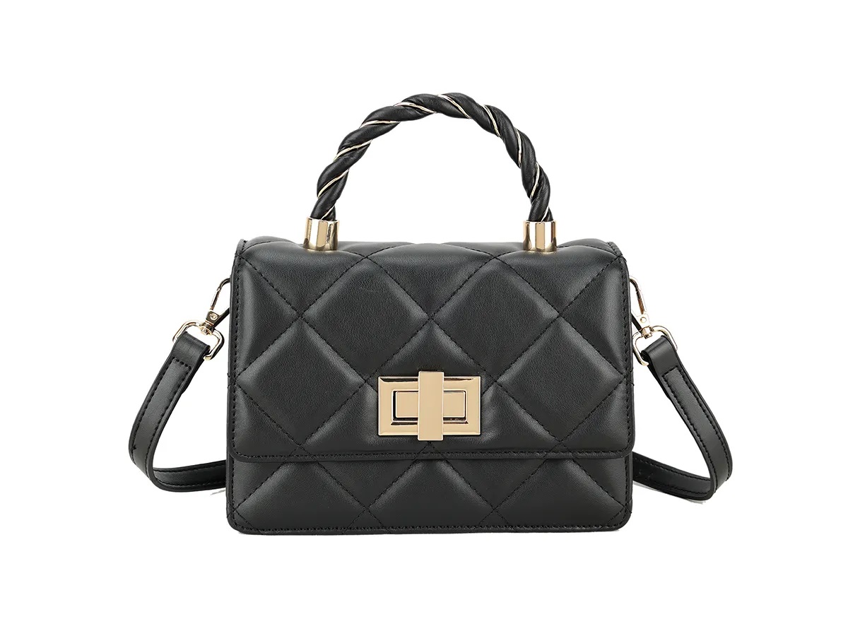Quilted Small Top Handle Bag - Image 6